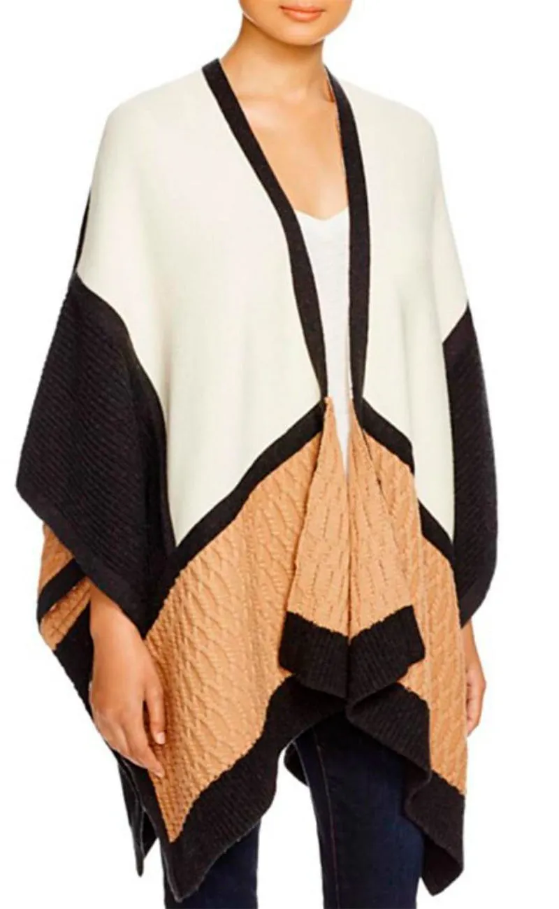 525 Poncho Color Block