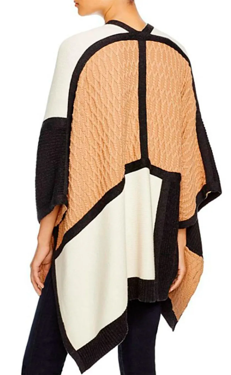 525 Poncho Color Block