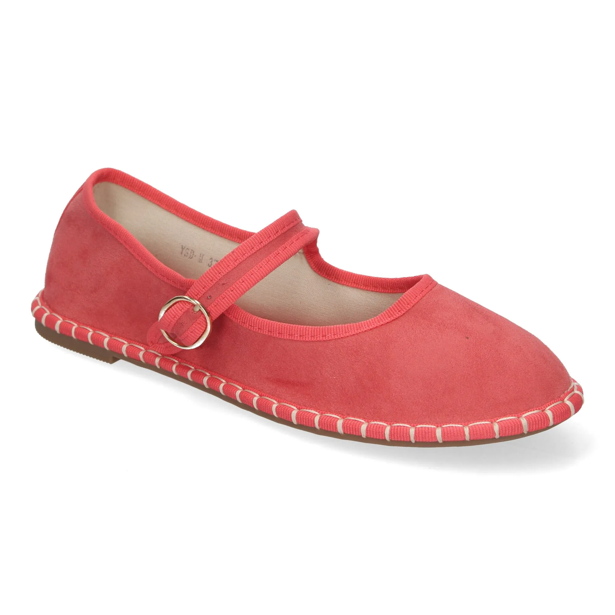 Alpargata veneciana estilo merceditas para mujer color rojo YSD