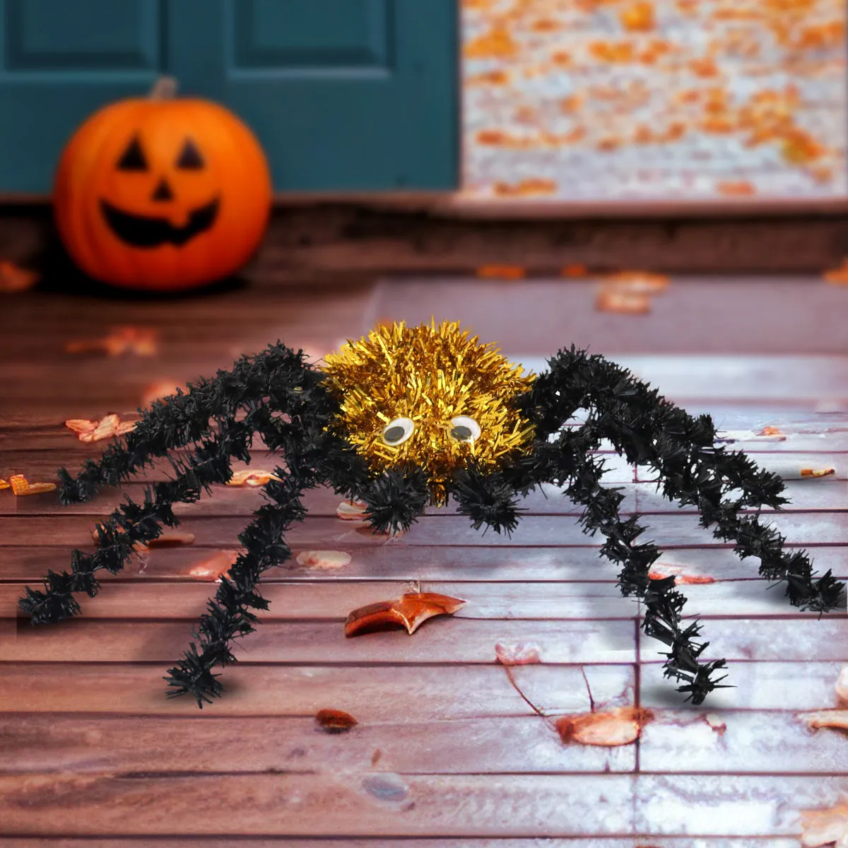 Araa de Tinsel color Oro para Halloween