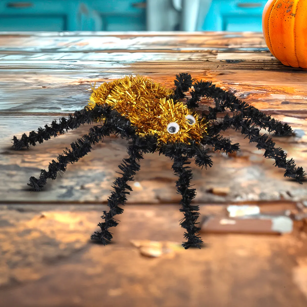 Araa de Tinsel color Oro para Halloween
