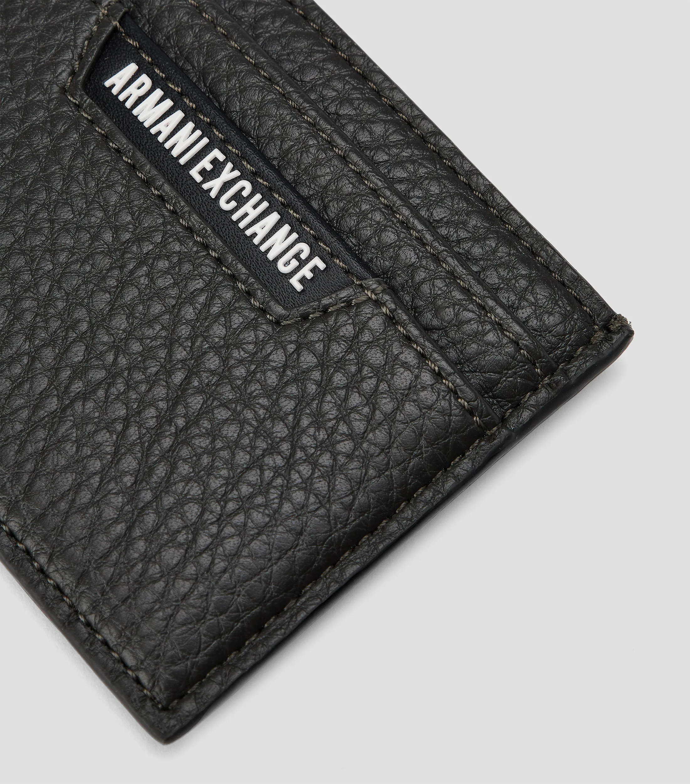 Armani Exchange Tarjetero liso granulado Hombre