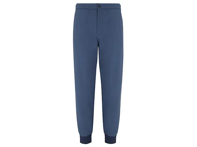 Armani Pantalón de algodón y cachemir BLU Gris 