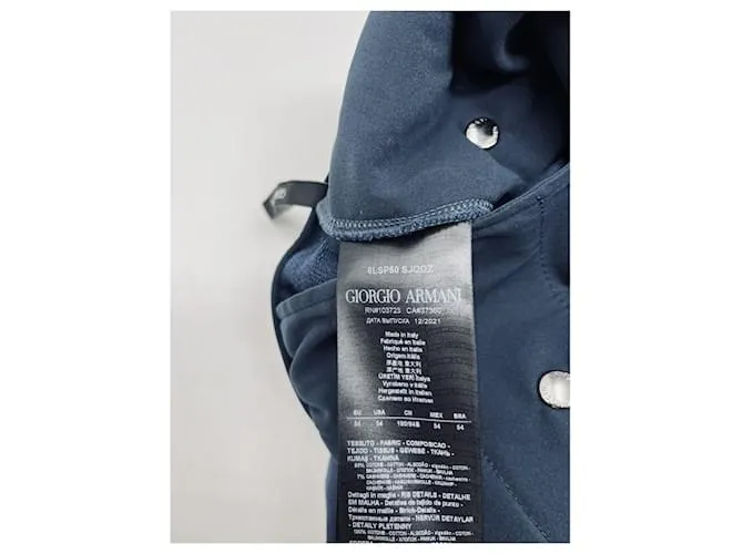 Armani Pantalón de algodón y cachemir BLU Gris 