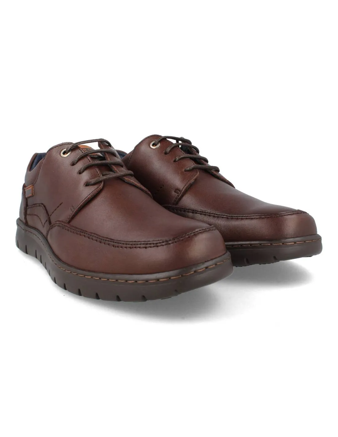 BAERCHI  ZAPATO HOMBRE FLEXIBLE BLUCHER CORDONES MARRóN