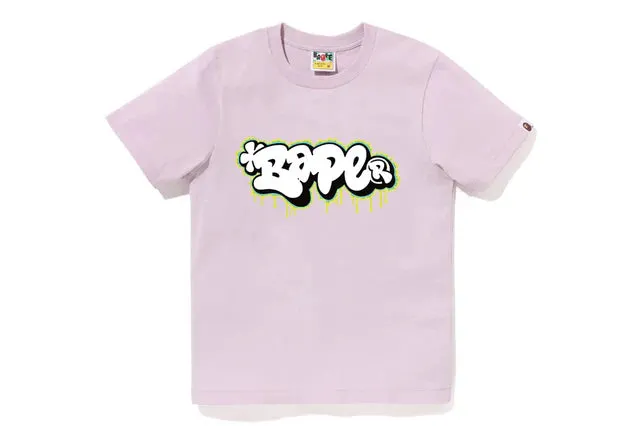 Bape Women Graffiti Logo Tee L C Purple J