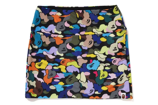 Bape Women Multi Camo Mini Skirt L Black J