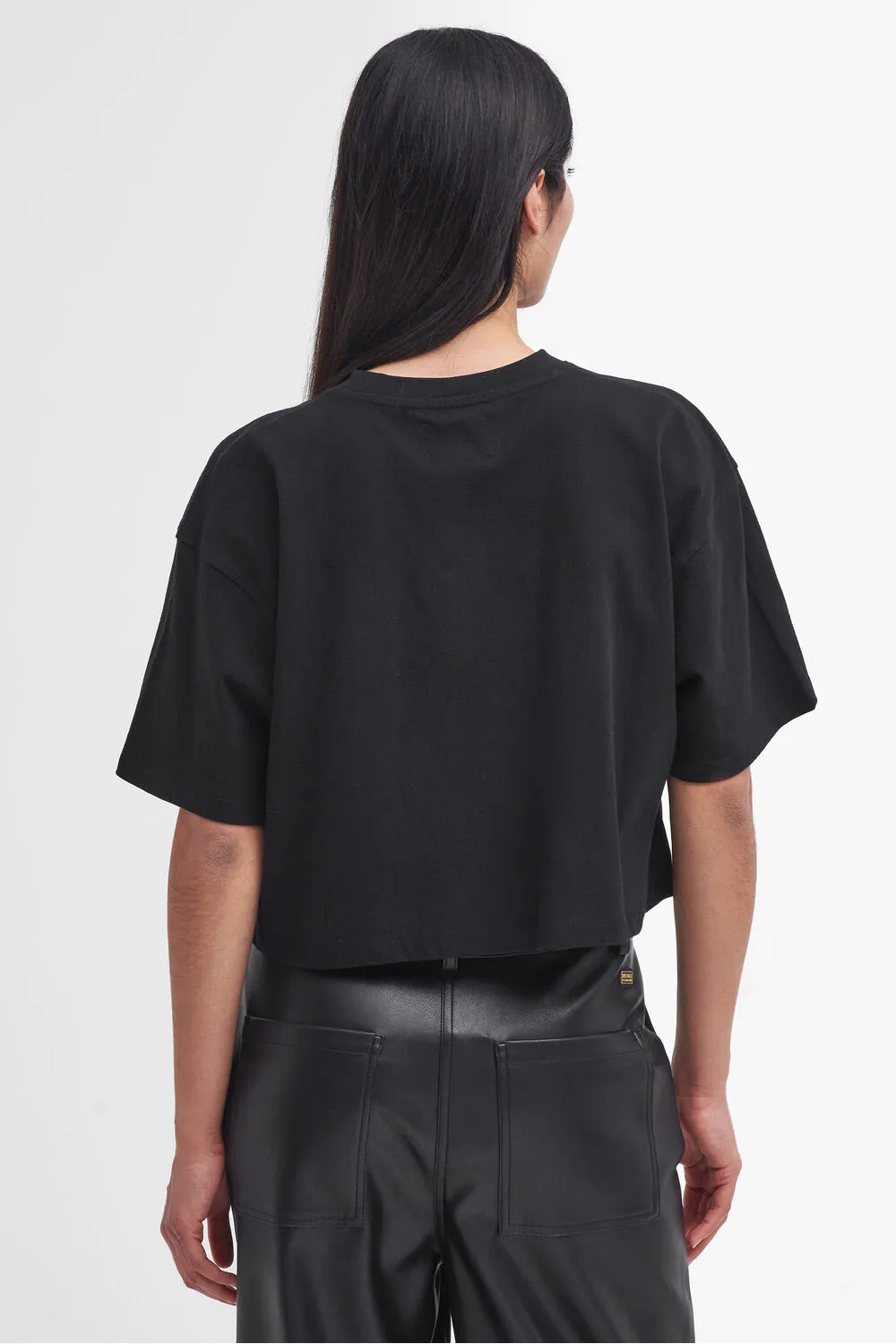 Barbour International Camiseta Milla Logo Cropped