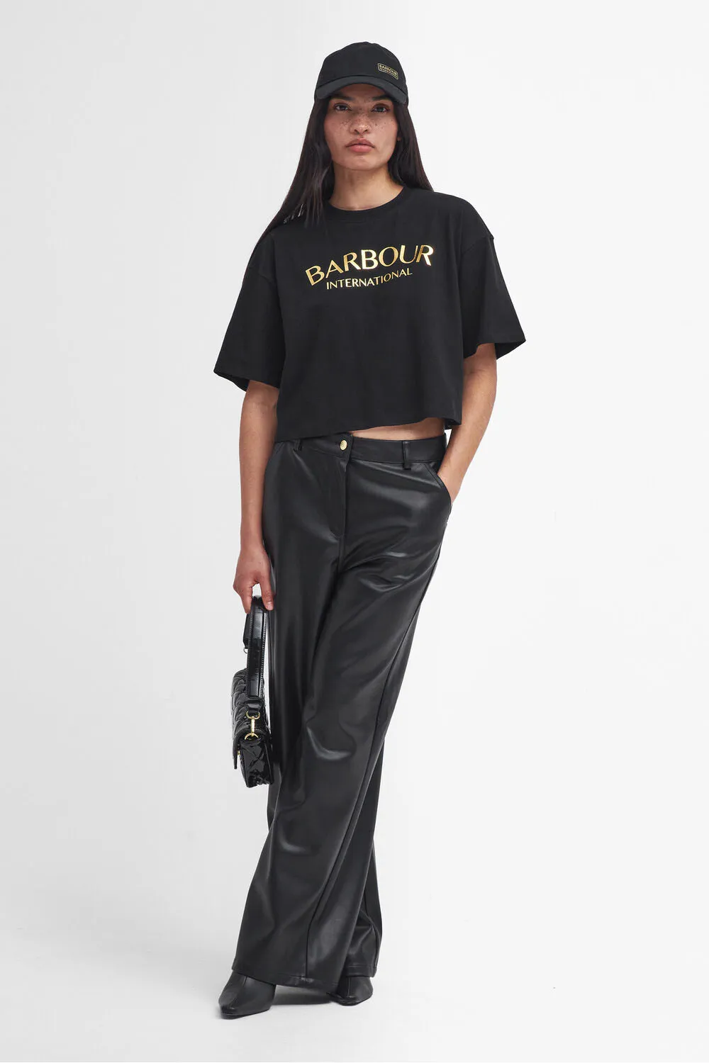Barbour International Camiseta Milla Logo Cropped