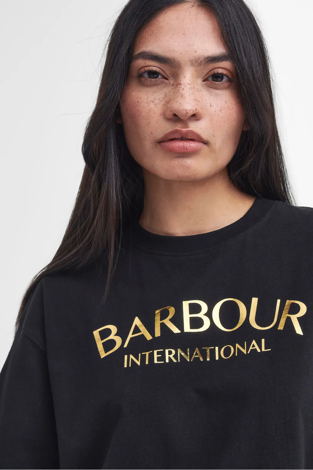 Barbour International Camiseta Milla Logo Cropped
