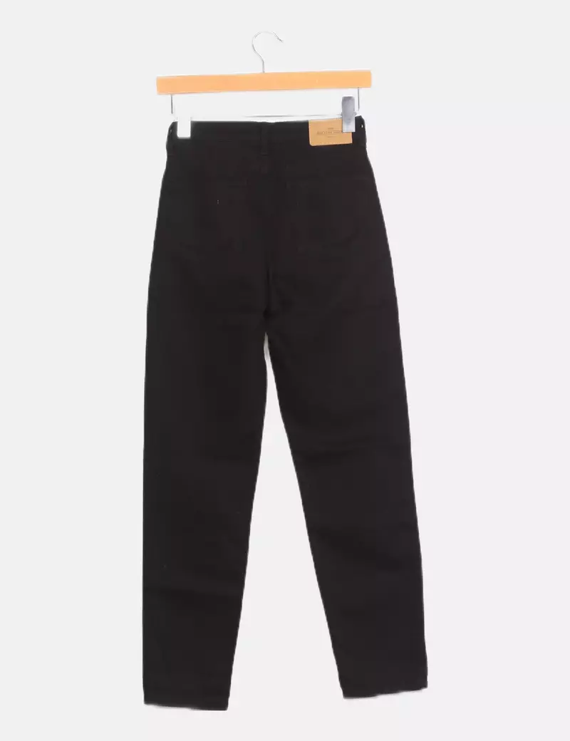 Bershka Jeans denim negro ancho