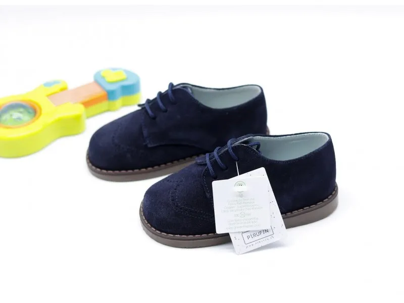 BLUCHER DE SERRAJE 11887 PIRUFIN EN COLOR MARINO