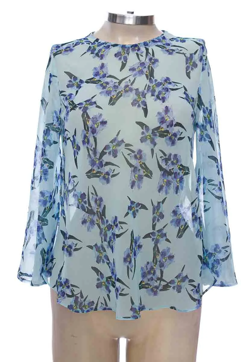 BLUSA COLOR AZUL  ZARA