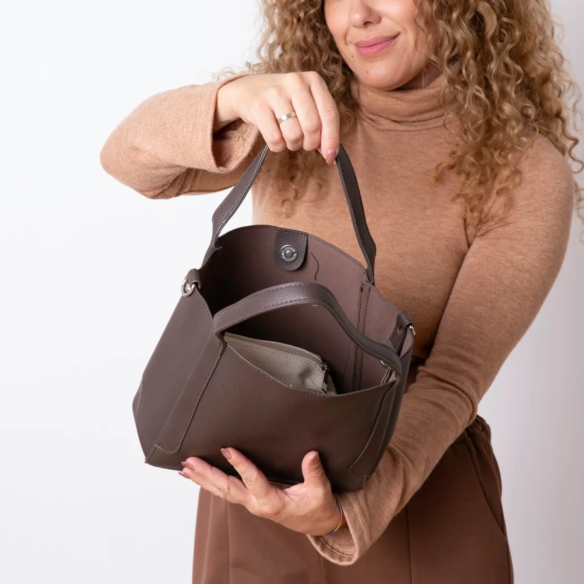 BOLSO SHOPPER BERLIO  CHOCOLATE