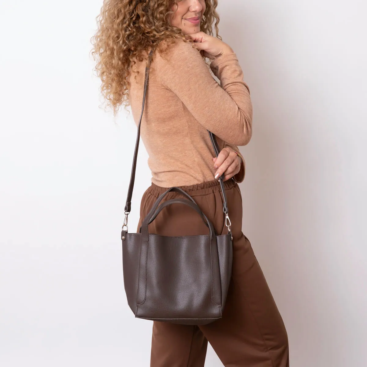 BOLSO SHOPPER BERLIO  CHOCOLATE