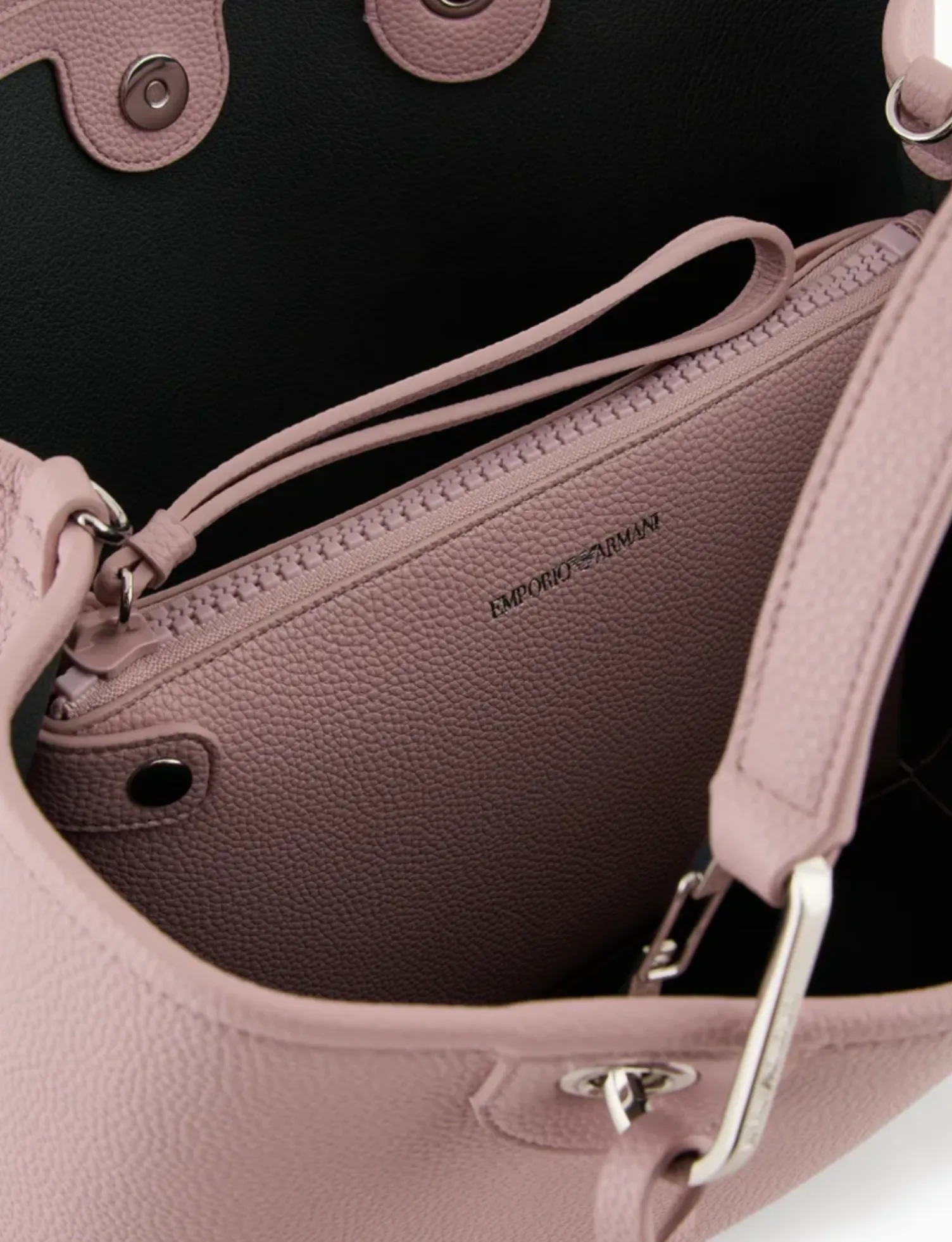 Bolso Shopper Grande Piel Rosa Emporio Armani