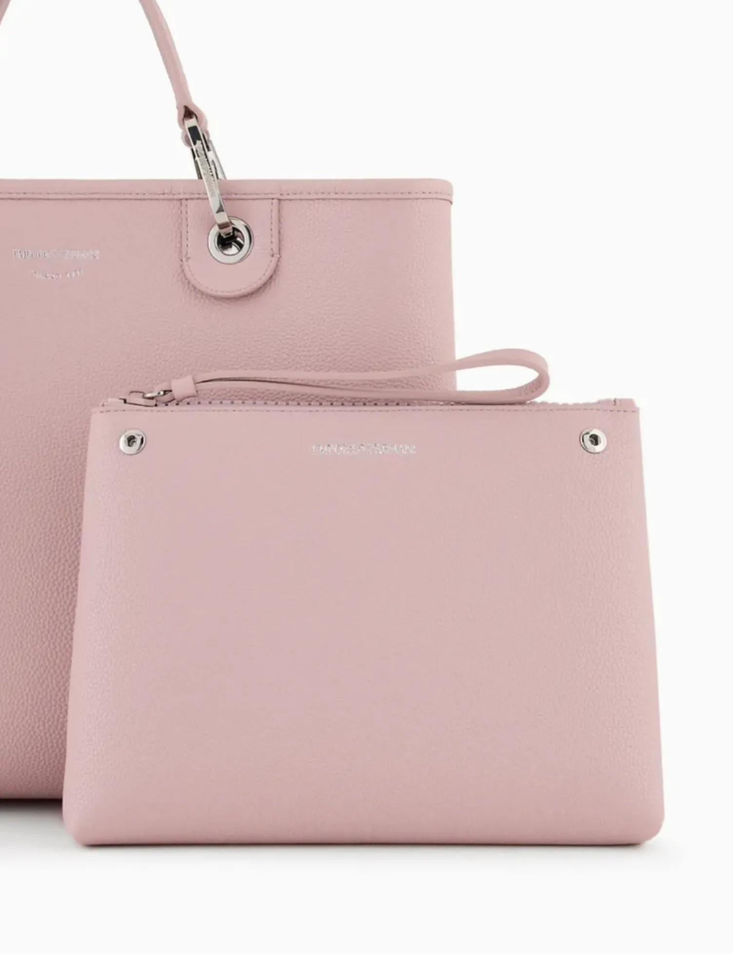Bolso Shopper Grande Piel Rosa Emporio Armani