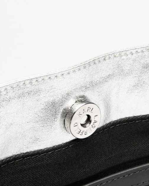 Bolso shopper Karl Lagerfeld K/Essential Coated Shopper Plateado