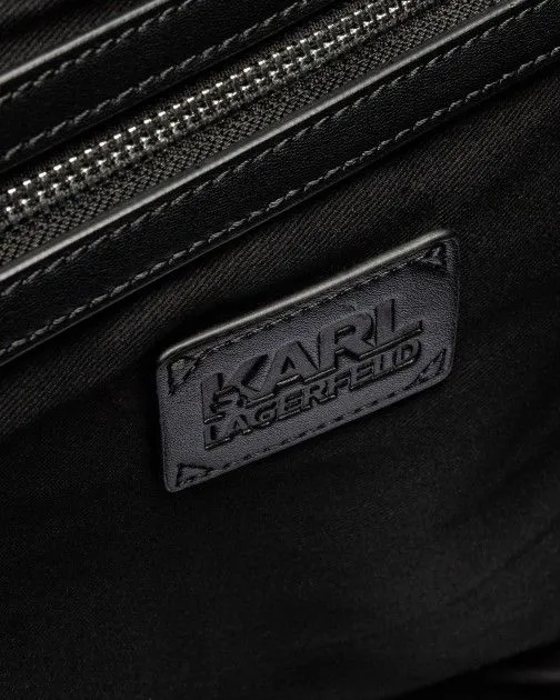 Bolso shopper Karl Lagerfeld K/Essential Coated Shopper Plateado