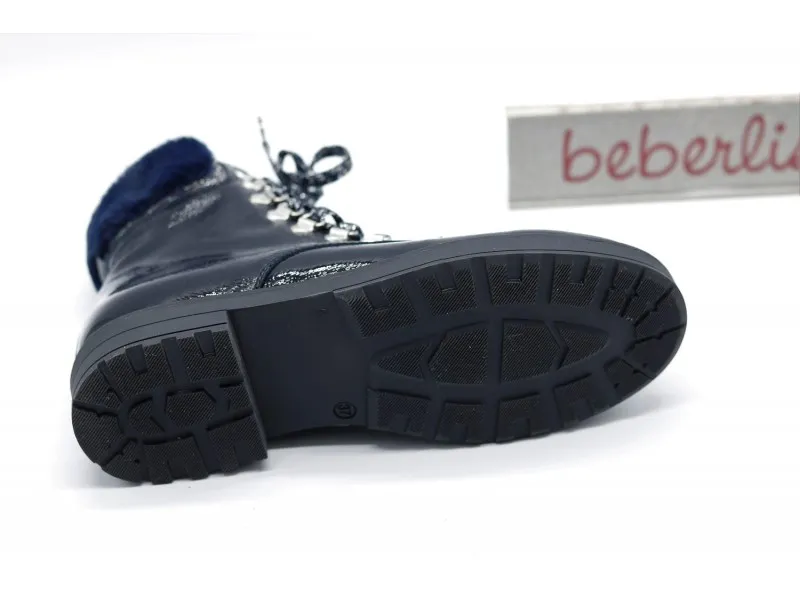 BOTA DE CHAROL PARA NIÑA 22037B BEBERLIS EN COLOR MARINO