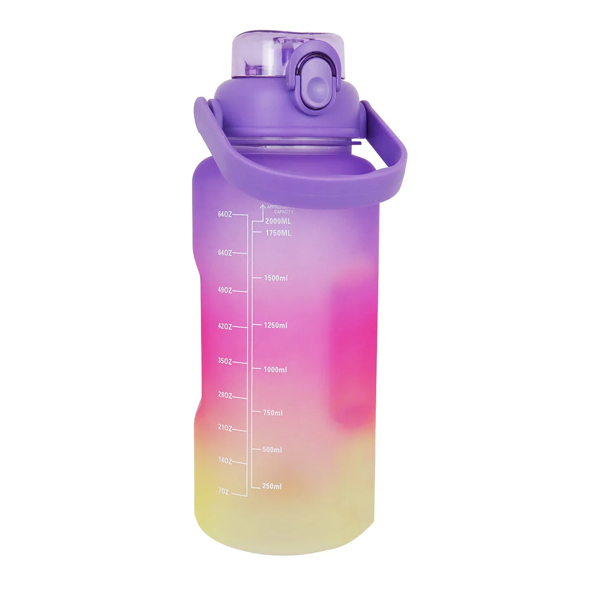 Botella Motivacional color Morado, 2Lts.