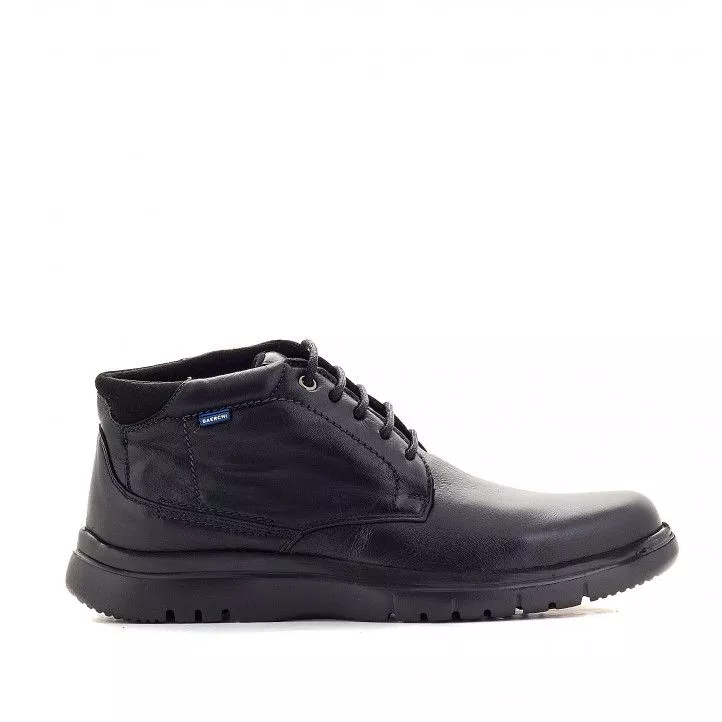 Botines Baerchi negros con cordones encerados