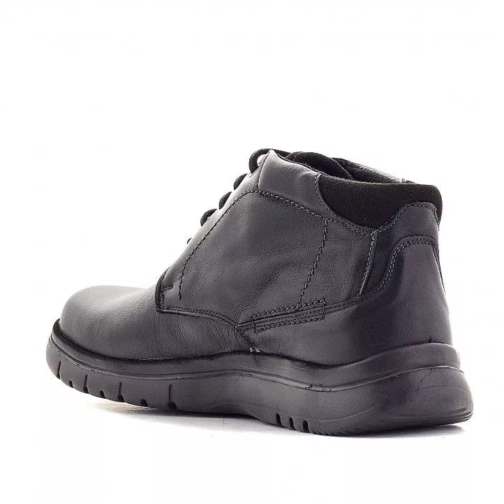 Botines Baerchi negros con cordones encerados