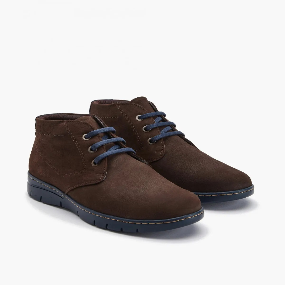 Botines Pitillos Ligeros para hombre de piel marrón 4963