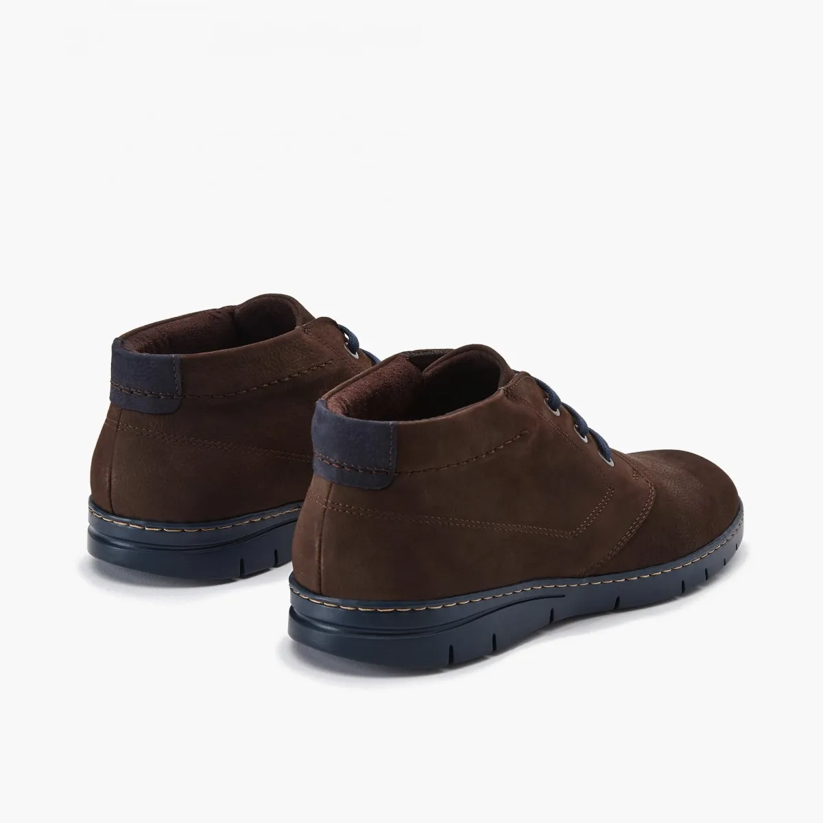 Botines Pitillos Ligeros para hombre de piel marrón 4963