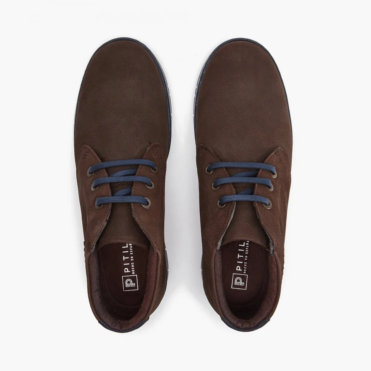 Botines Pitillos Ligeros para hombre de piel marrón 4963
