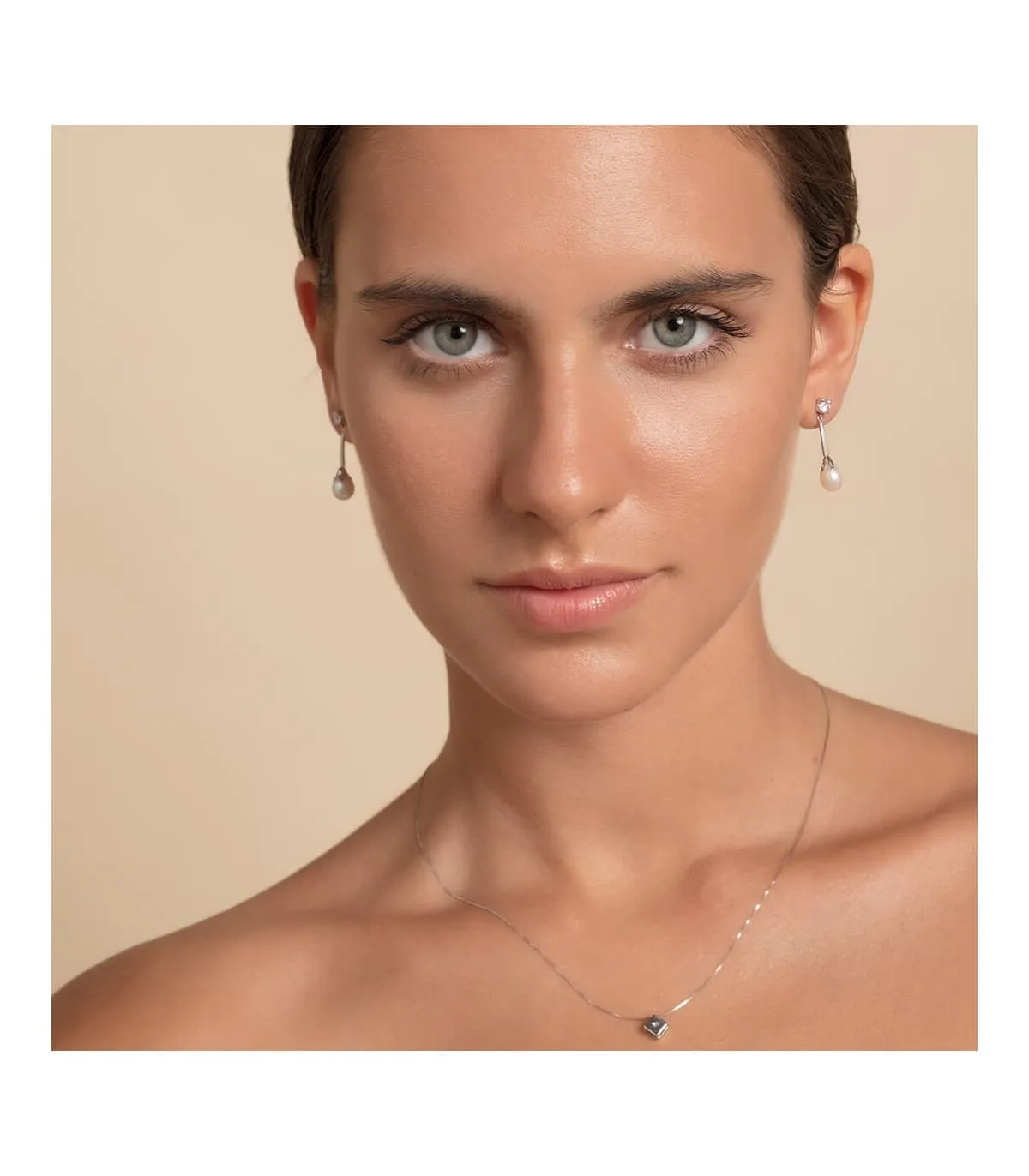 Boucles d'oreilles Mariage Agnes Or Blanc 18K Perle