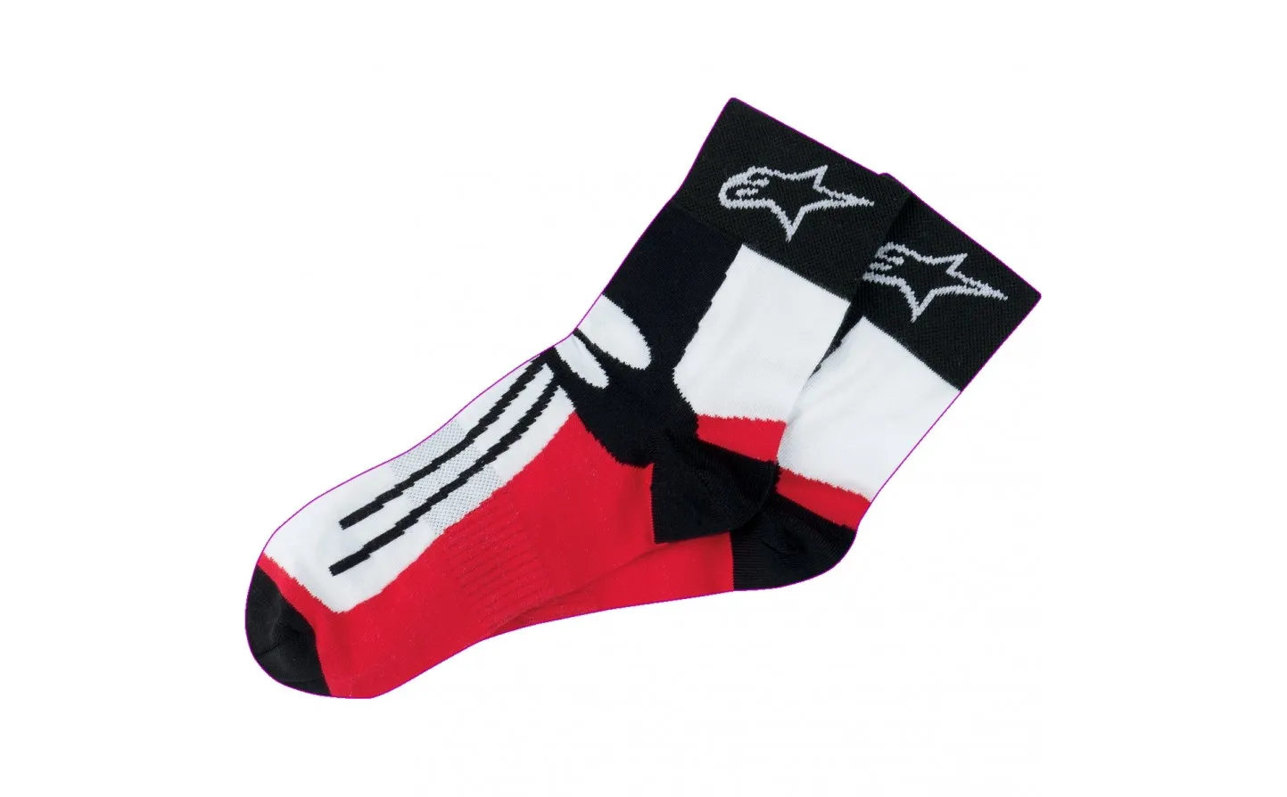 CALCETINES ALPINESTARS RACING ROAD SOCKS SHORT ROJO NEGRO BLANCO |470301130|