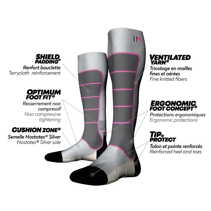 Calcetines de esquí Monnet Fusion (Rosa)