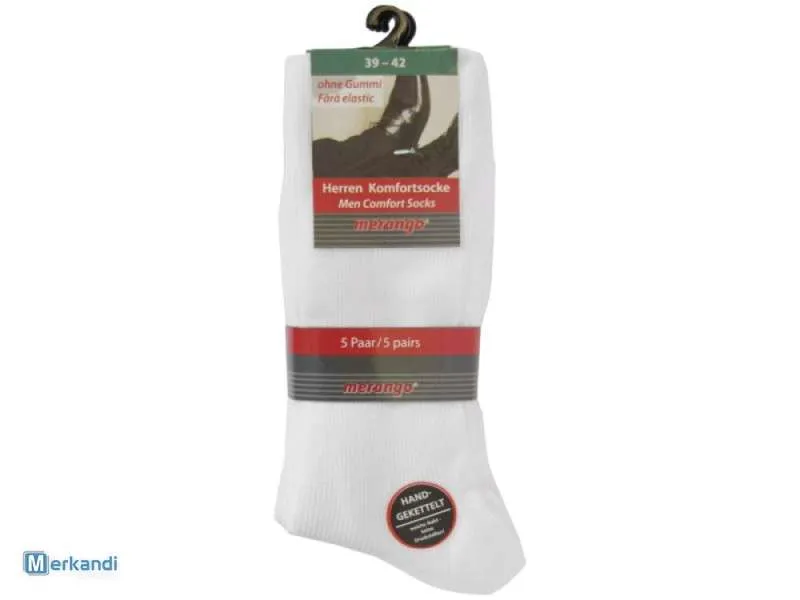 Calcetines de hombre calcetines de algodón blanco