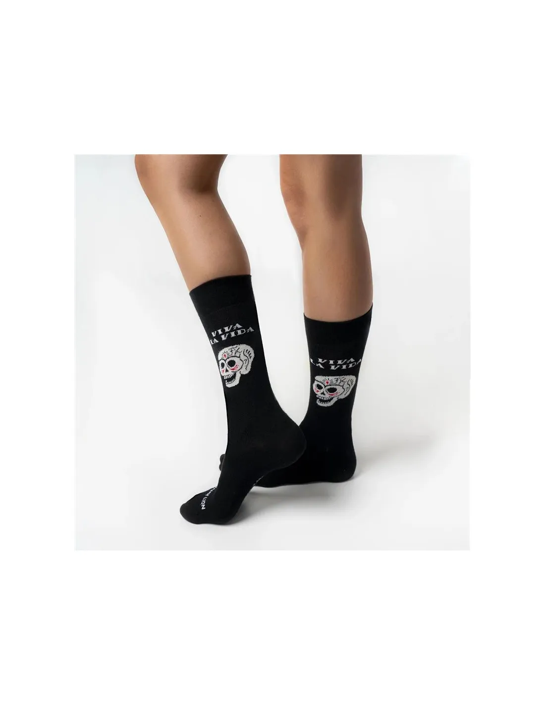 Calcetines Jimmy Lion Frida Viva La Vida Negro