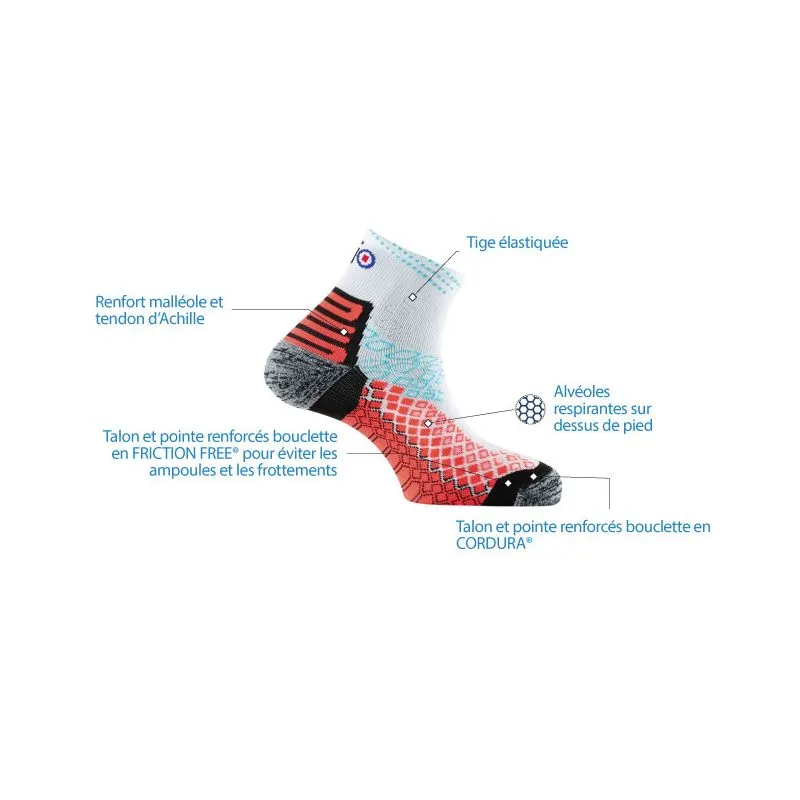 Calcetines Thyo SOCQUETTE PRO MARATHON VERDE S (BLANCO / TRICOLOR)