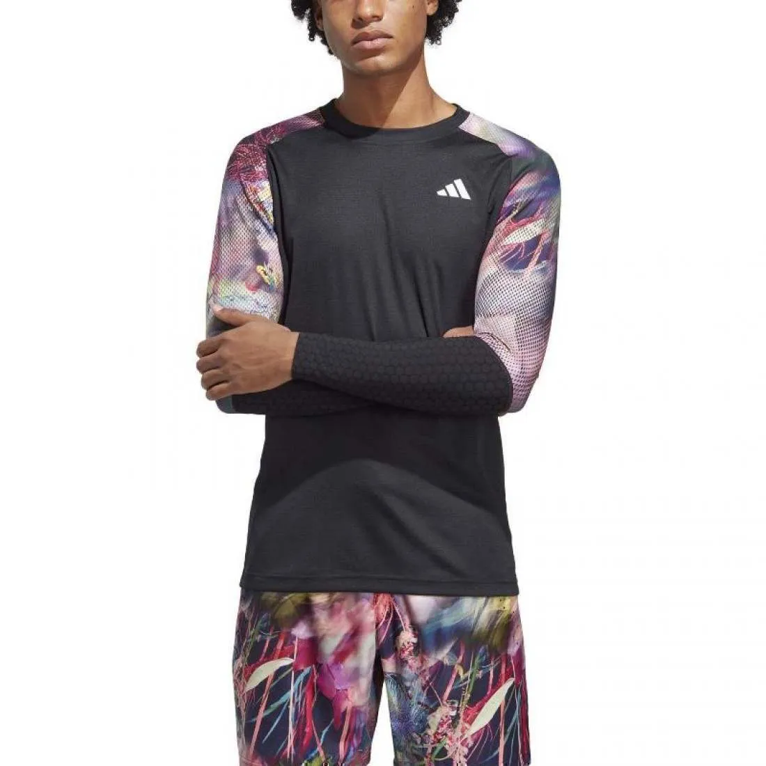 Camiseta Adidas Melbourne Manga Larga Multicolor Negro | Adidas