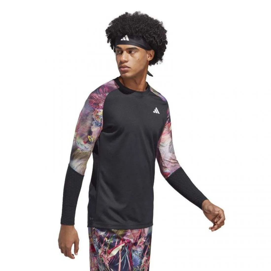 Camiseta Adidas Melbourne Manga Larga Multicolor Negro | Adidas