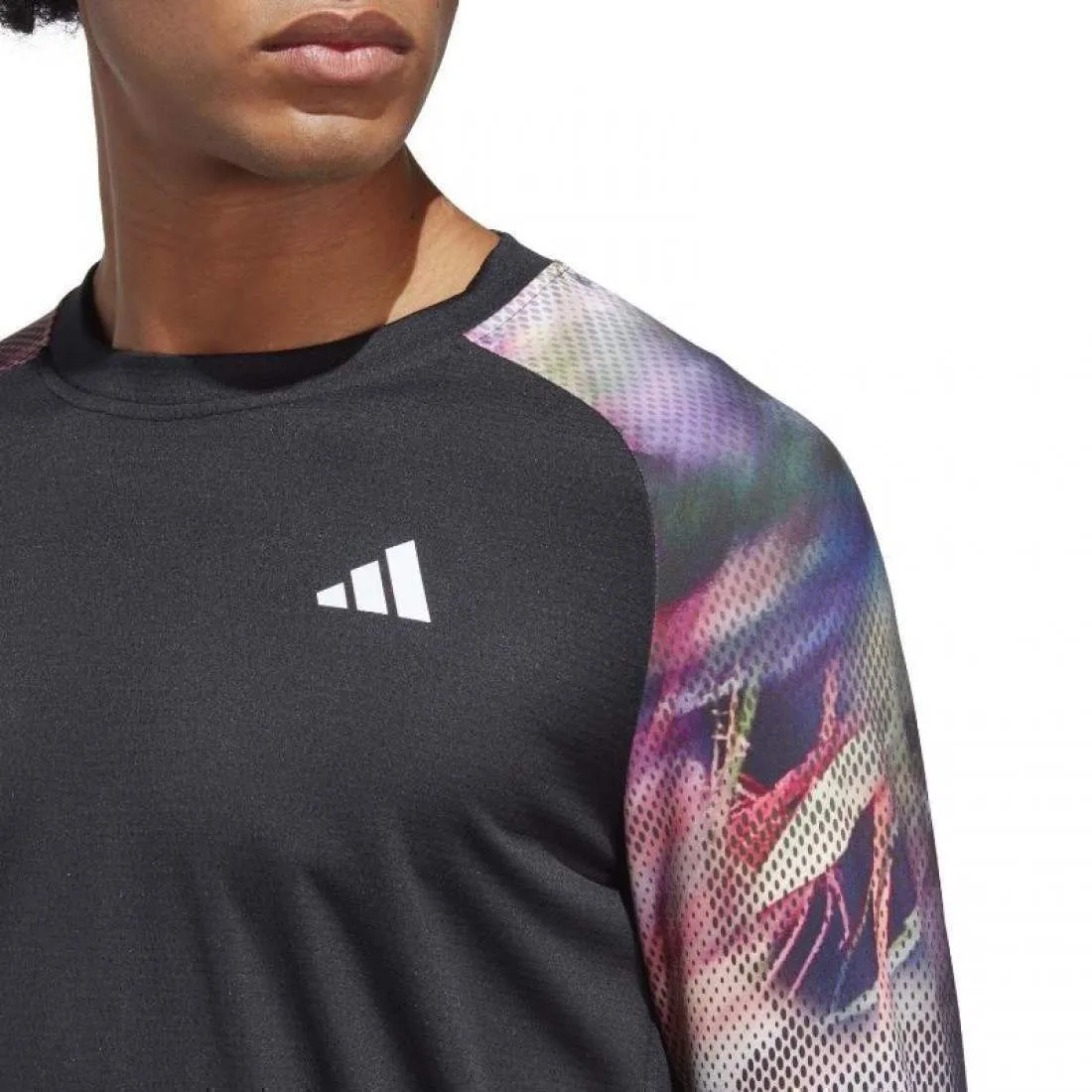 Camiseta Adidas Melbourne Manga Larga Multicolor Negro | Adidas
