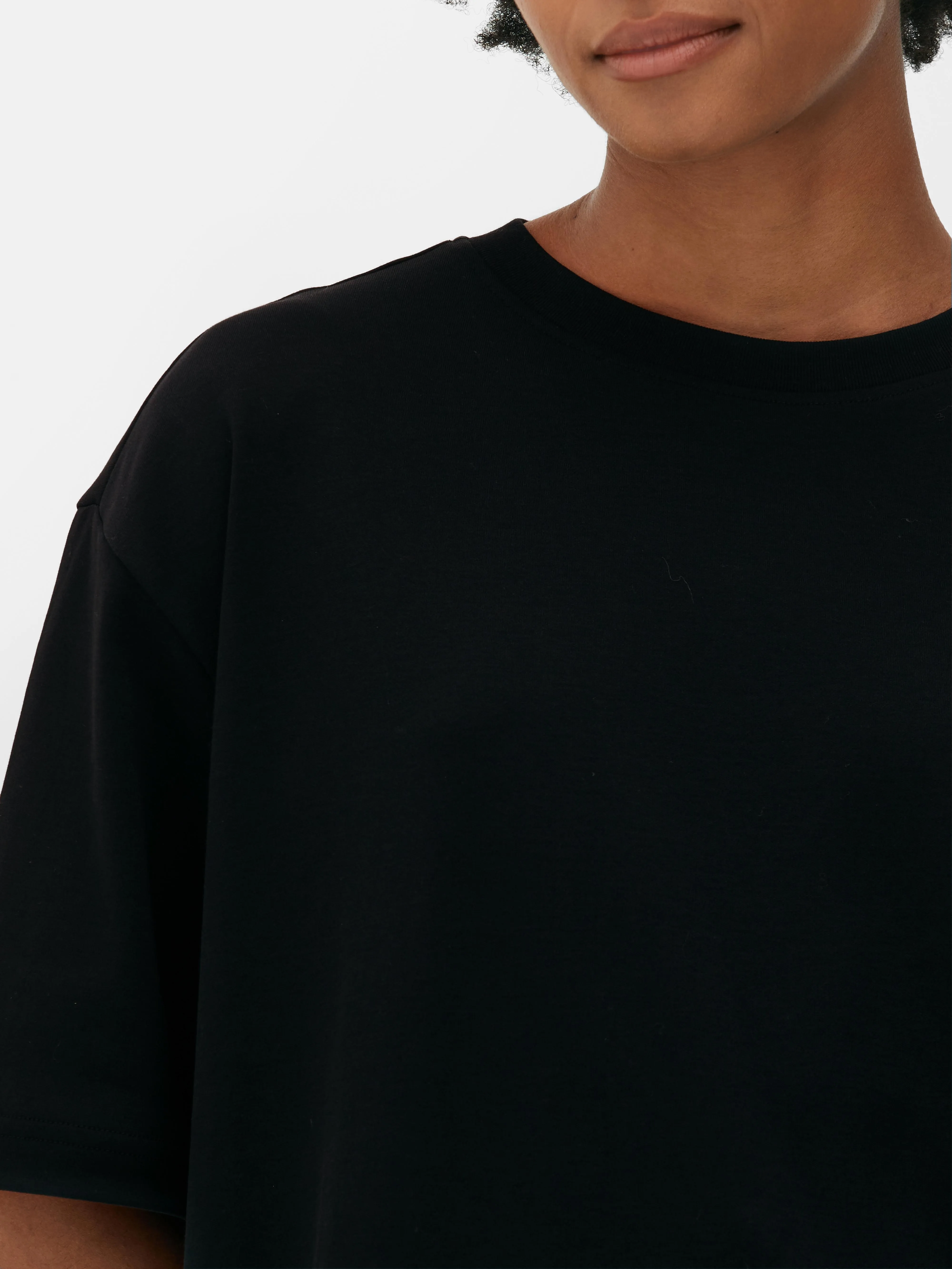 Camiseta básica de punto extragrande