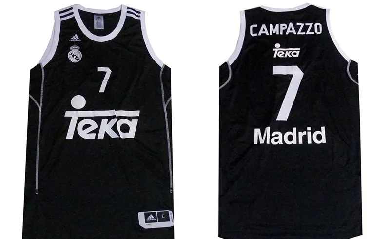 Camiseta Campazzo 2ª Equipación Real Madrid Basket 2014 (negra)