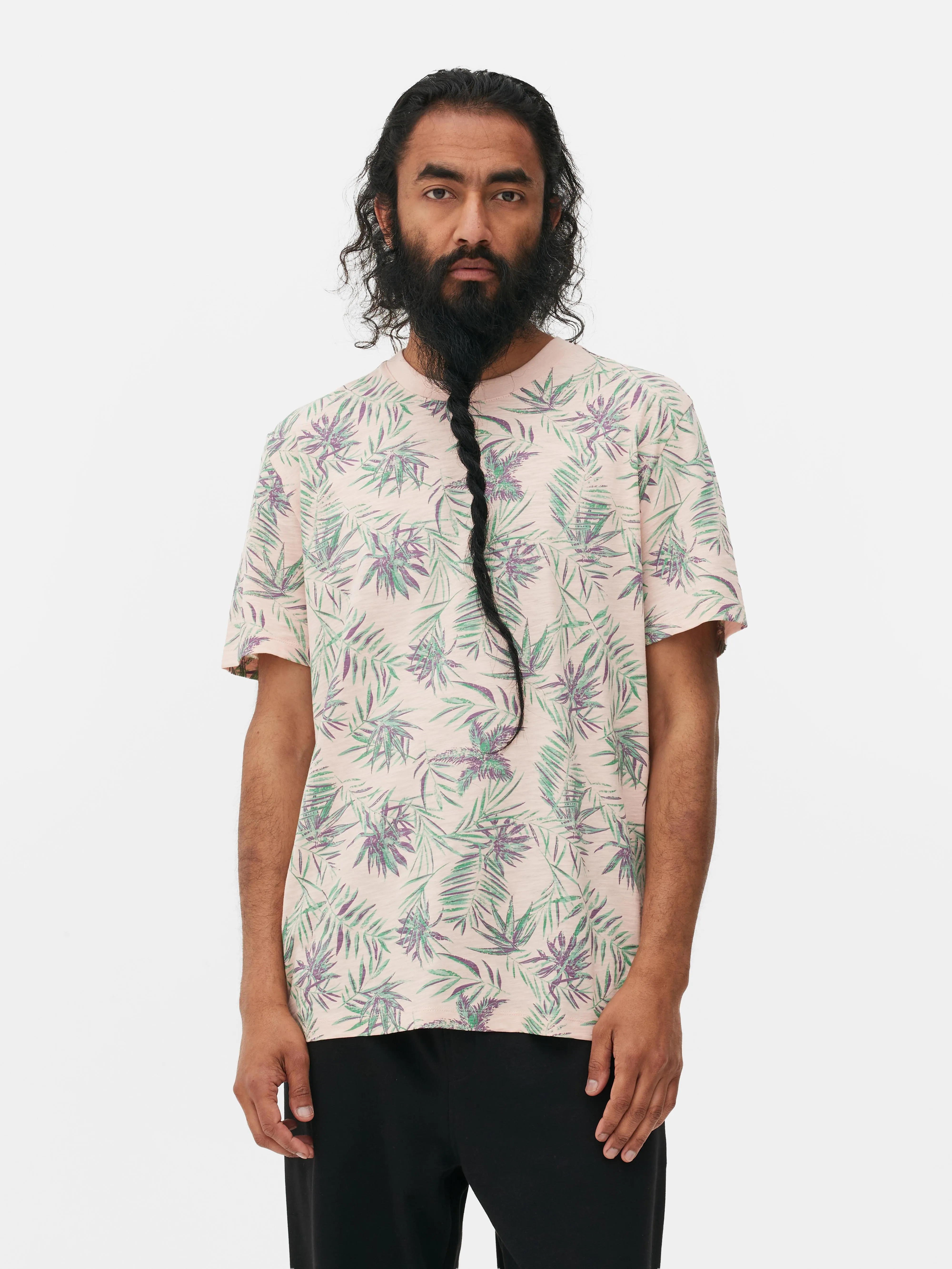 Camiseta con estampado botánico integral