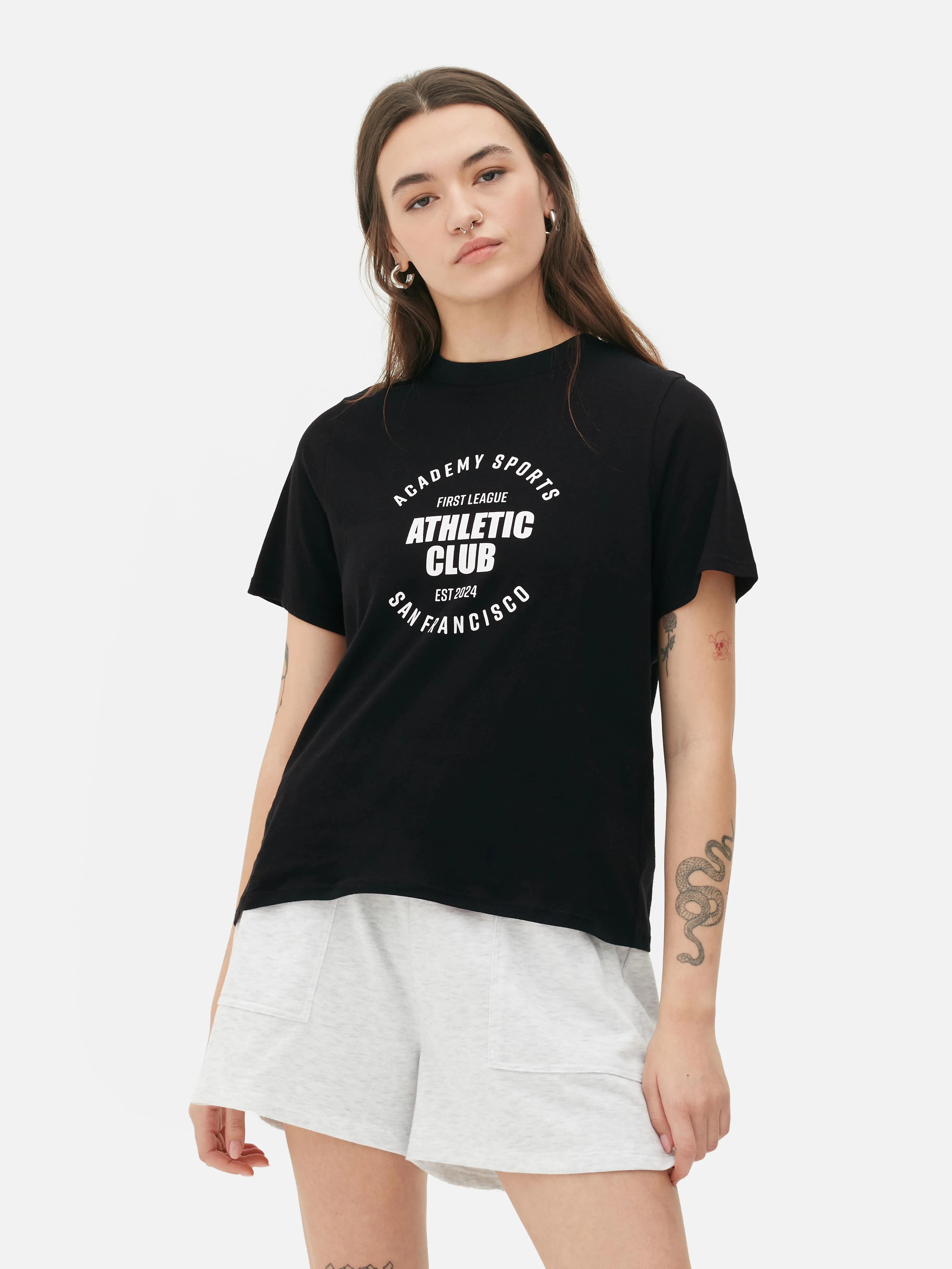 Camiseta de algodón con estampado gráfico