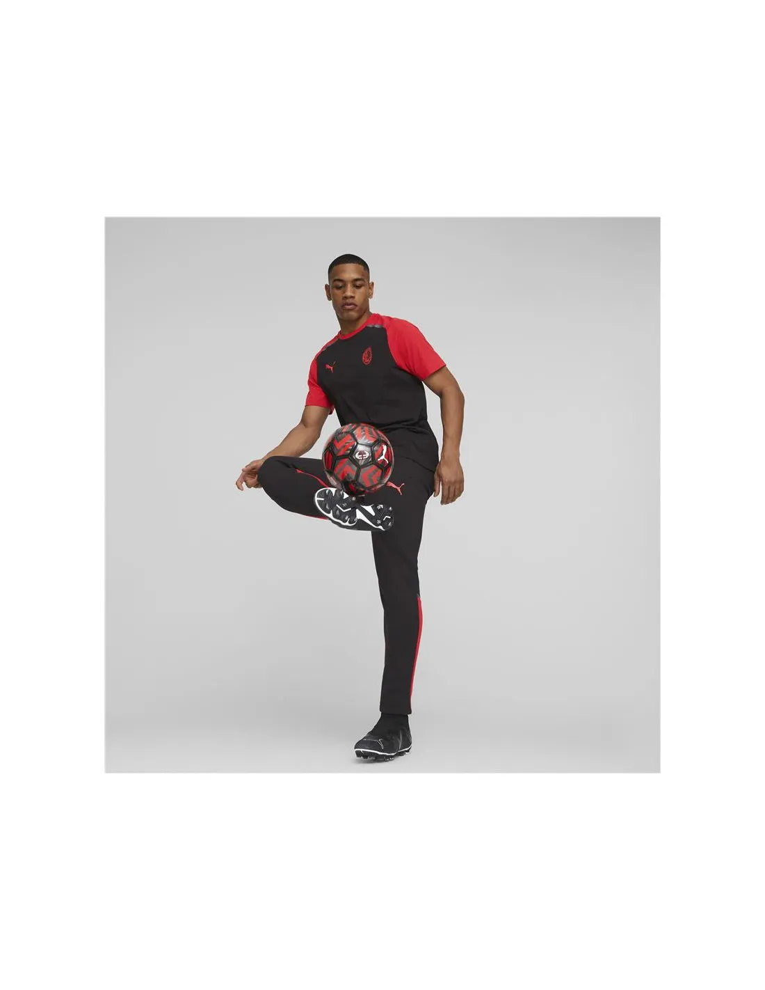 Camiseta de Fútbol Puma Ac Milan Hombre Negro Rojo
