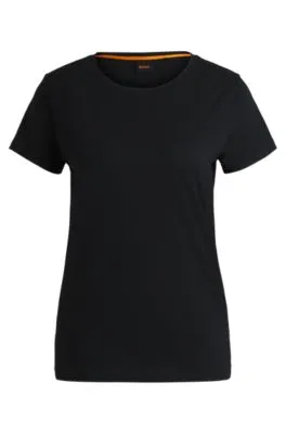 Camiseta de punto de algodón con detalle de logo