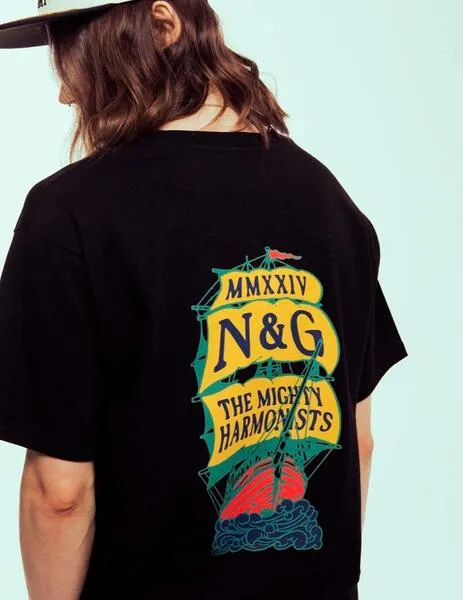 CAMISETA GRIMEY MIGHTY HARMONIST NAUTICA  BLACK
