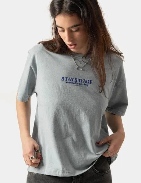 CAMISETA KAOTIKO WASHED STAY SAVAGE  STEEL