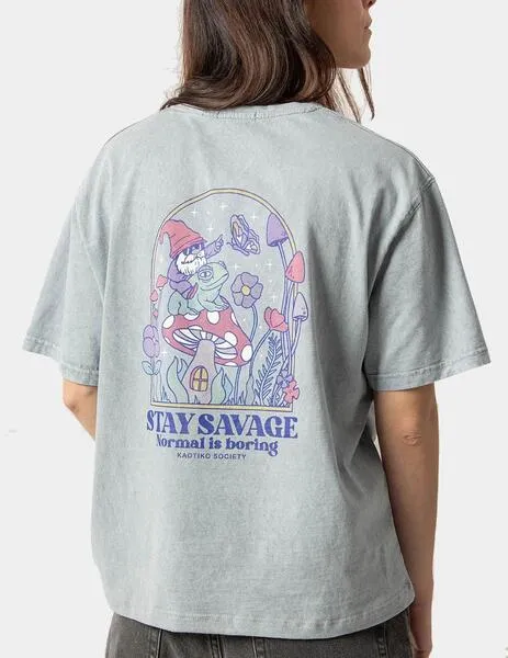 CAMISETA KAOTIKO WASHED STAY SAVAGE  STEEL