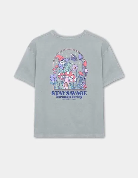 CAMISETA KAOTIKO WASHED STAY SAVAGE  STEEL