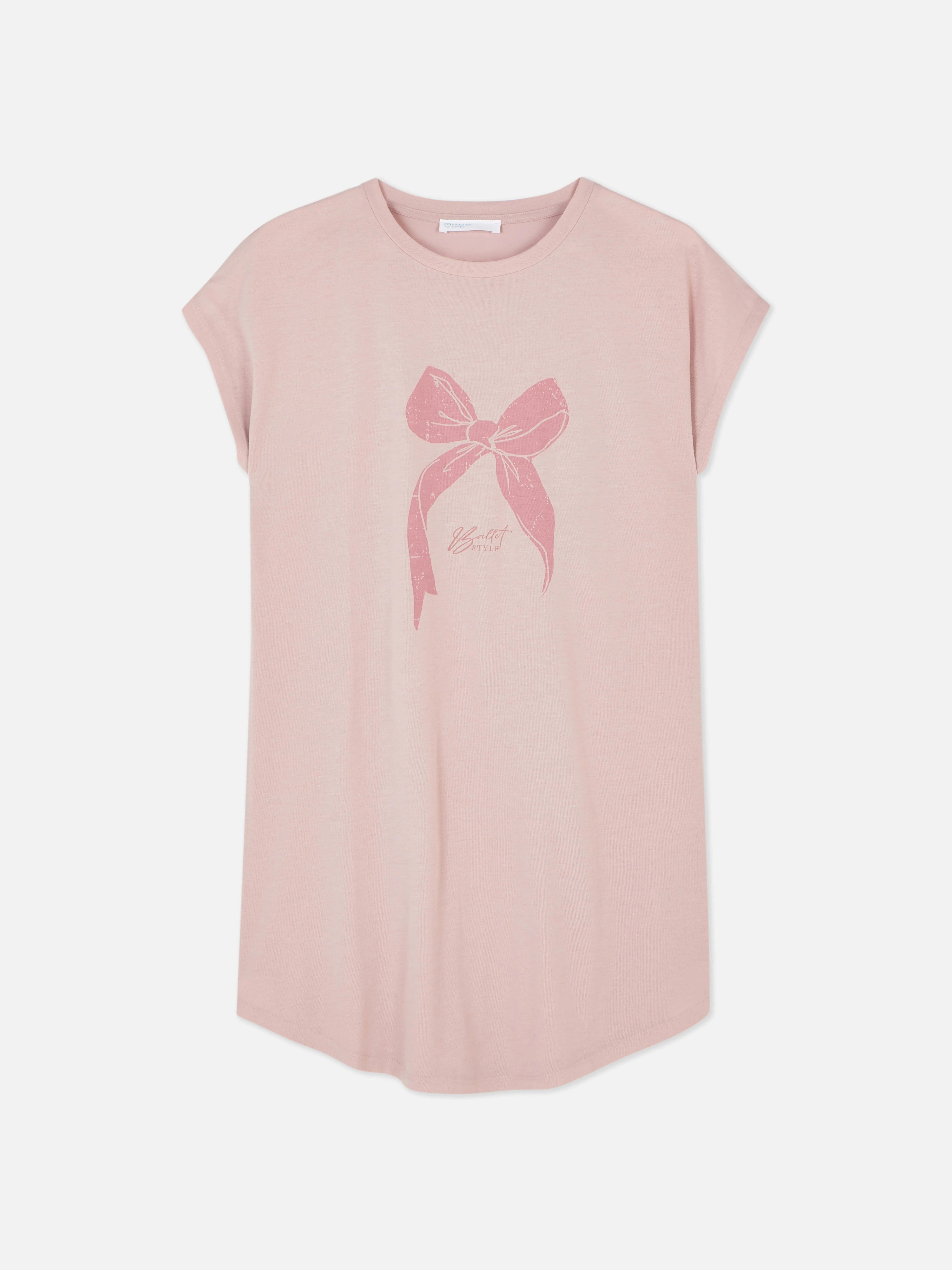 Camiseta larga de cuello redondo